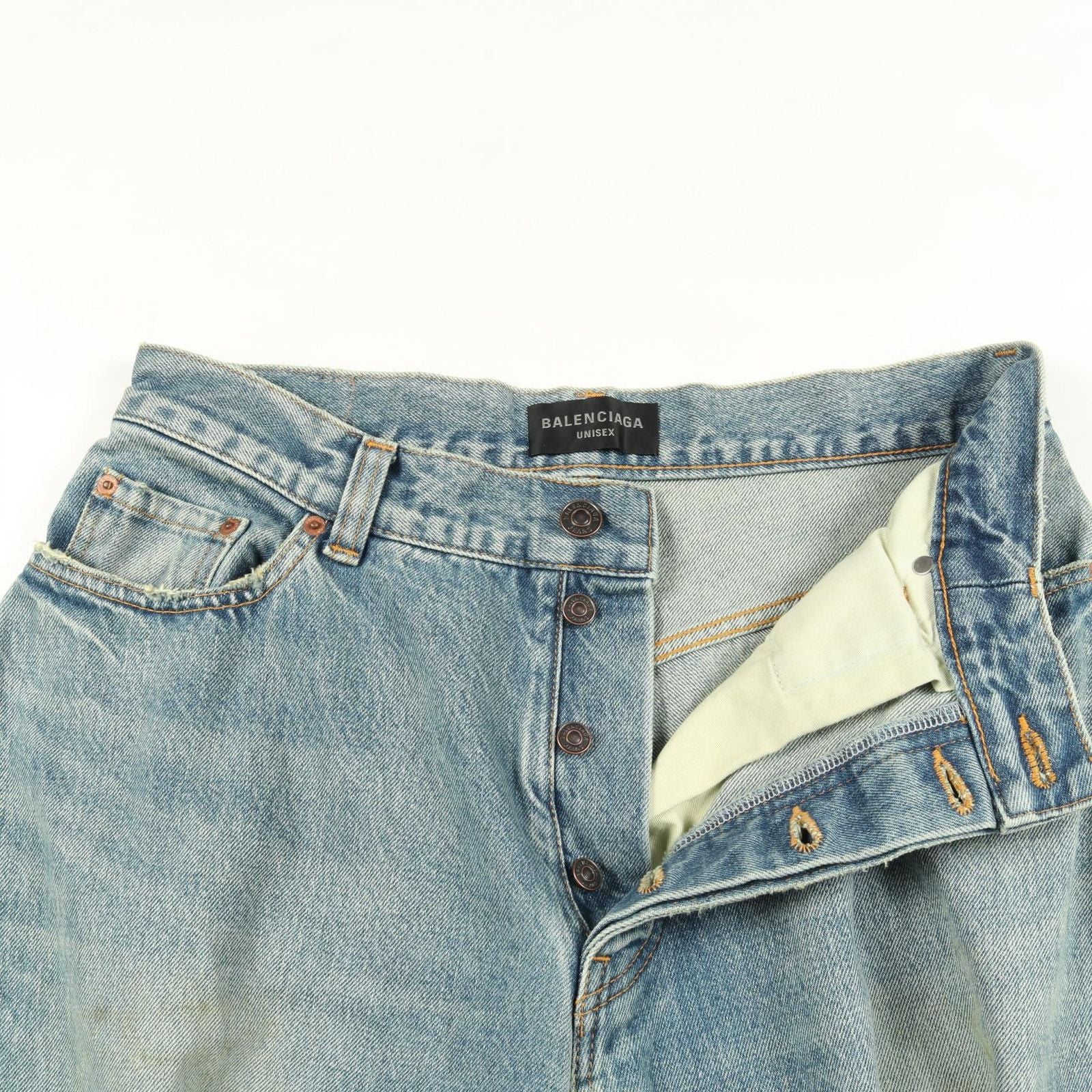 Balenciaga Denim Pants Cotton Denim Pants Men's a