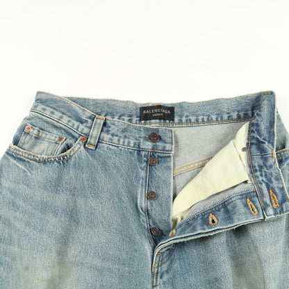 Balenciaga Denim Pants Cotton Denim Pants Men's a