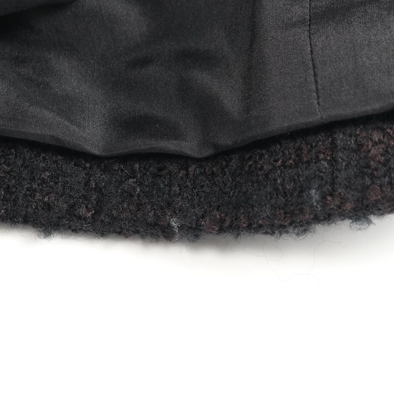 Chanel Skirt Here Mark Button Tweed P65321v61199 Wool Skirt Women's B