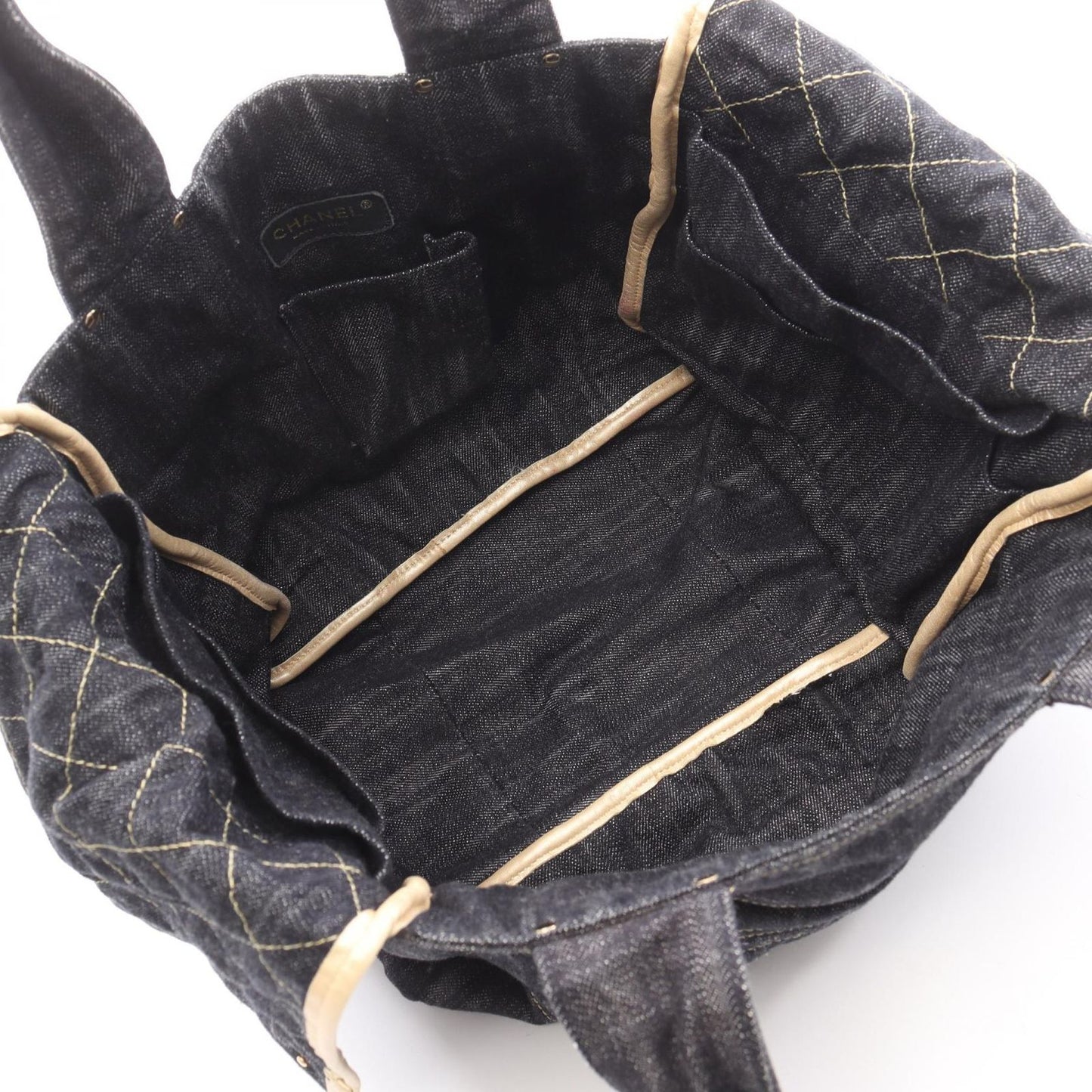 Chanel Tote Bag Spark Ring Denim Coco Mark Denim Blue Denim Spark Ring Denim