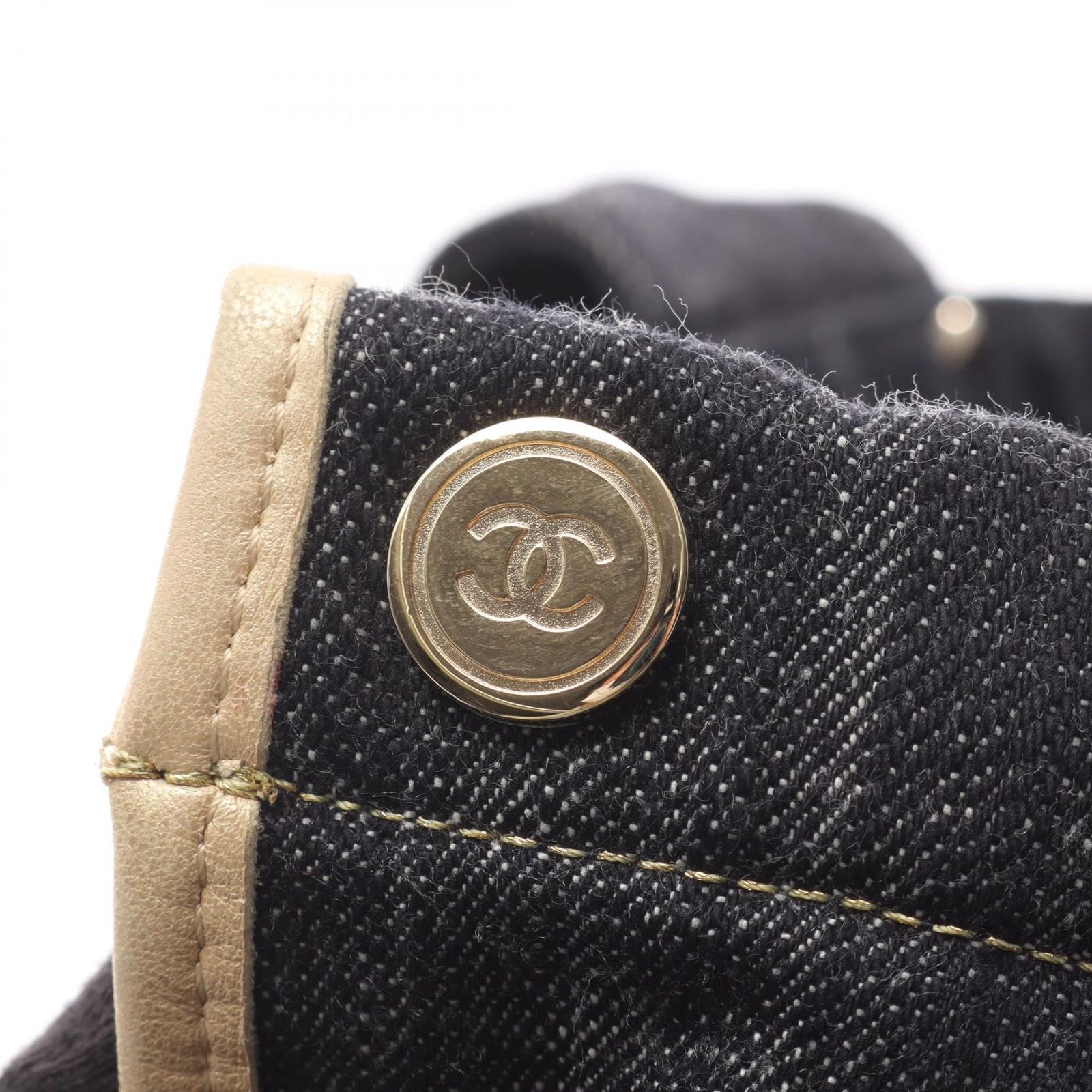 Chanel Tote Bag Spark Ring Denim Coco Mark Denim Blue Denim Spark Ring Denim