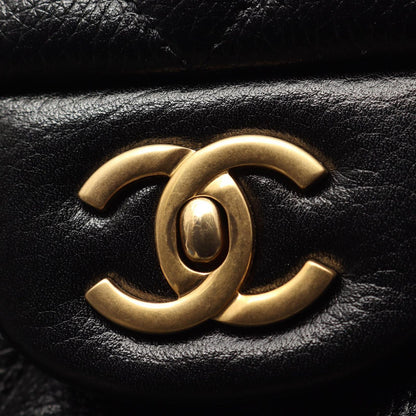 Chanel Shoulder Bag Maxi Flap Matelasse Black Leather Matelasse Maxi Flap Chain