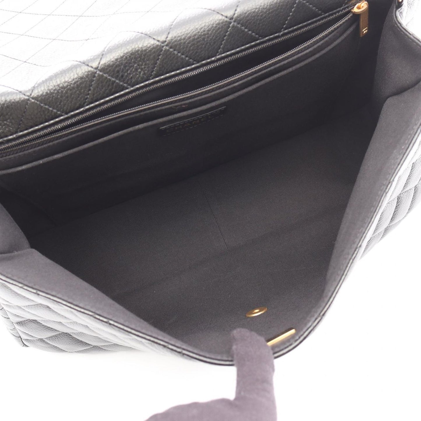 Chanel Shoulder Bag Maxi Flap Matelasse Black Leather Matelasse Maxi Flap Chain