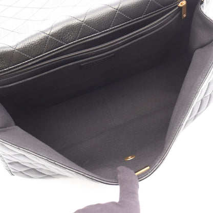 Chanel Shoulder Bag Maxi Flap Matelasse Black Leather Matelasse Maxi Flap Chain