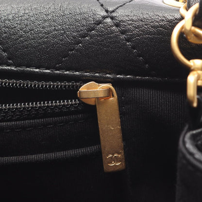 Chanel Shoulder Bag Maxi Flap Matelasse Black Leather Matelasse Maxi Flap Chain