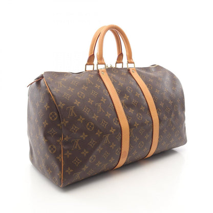 Louis Vuitton Boston Bag Keepall 45 Monogram M41428 PVC Coated Canvas Leather