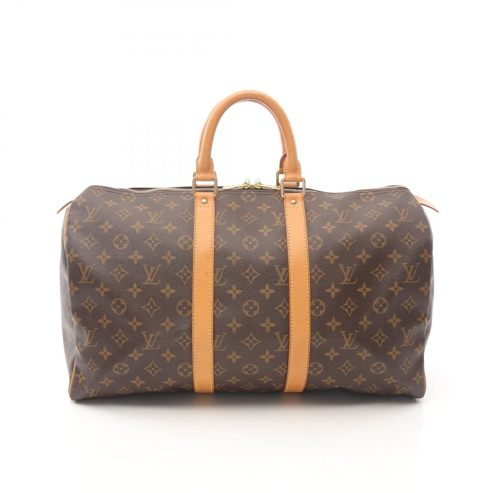 Louis Vuitton Boston Bag Keepall 45 Monogram M41428 PVC Coated Canvas Leather