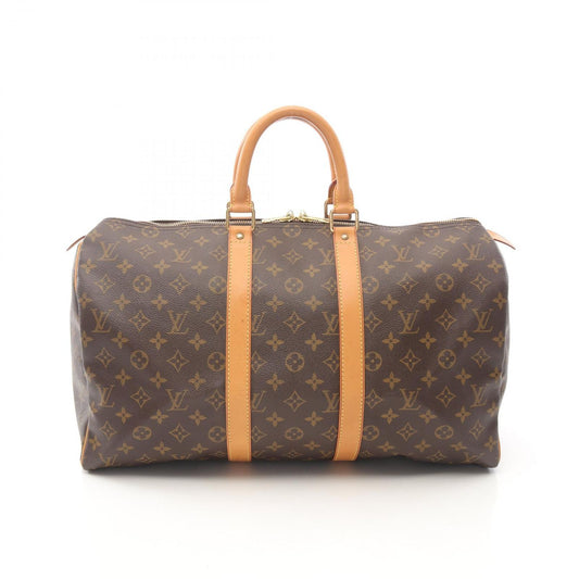 Louis Vuitton Boston Bag Keepall 45 Monogram M41428 PVC Coated Canvas Leather