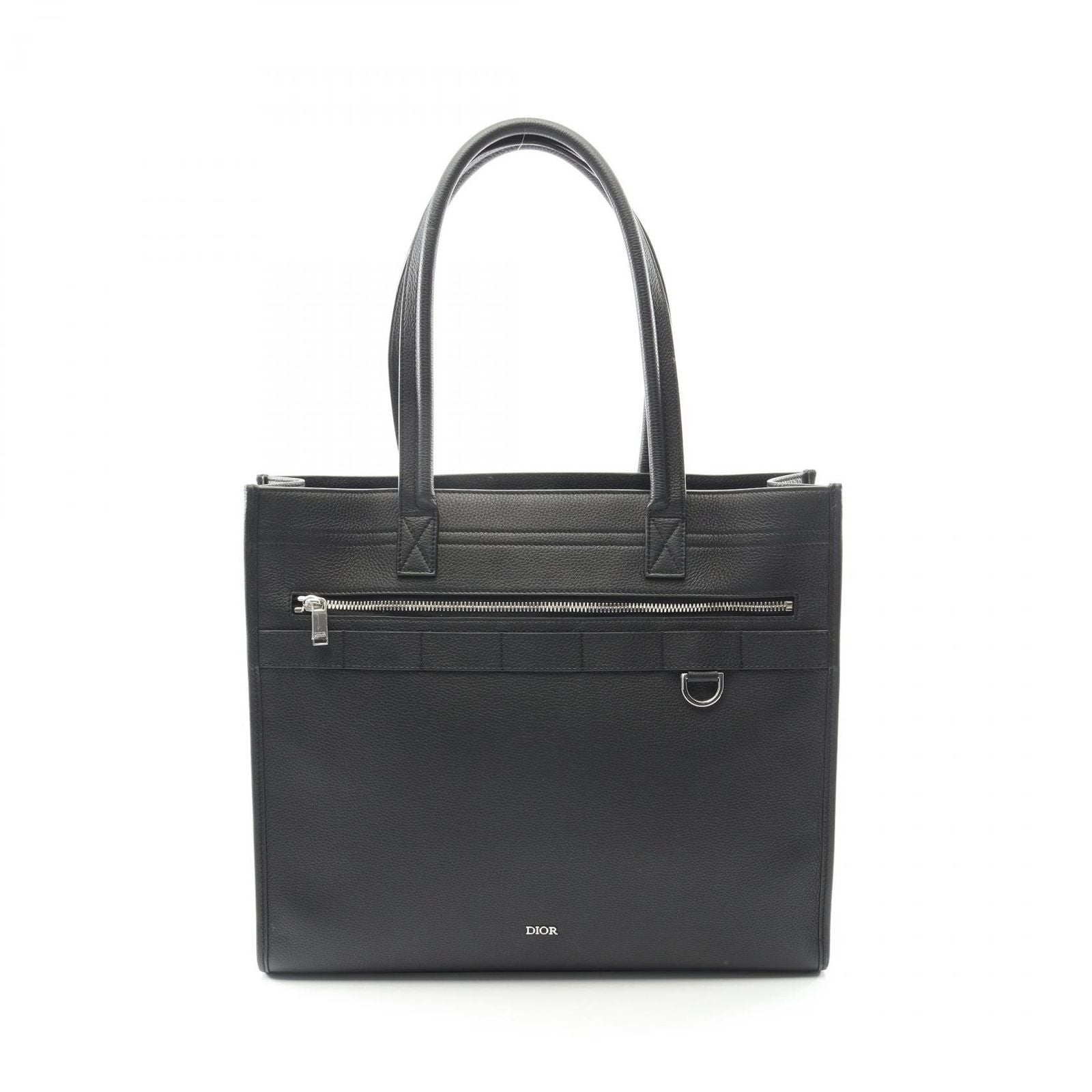 Dior Tote Bag Safari 1ess H224ymj Black Leather Safari Tote Bag Men's