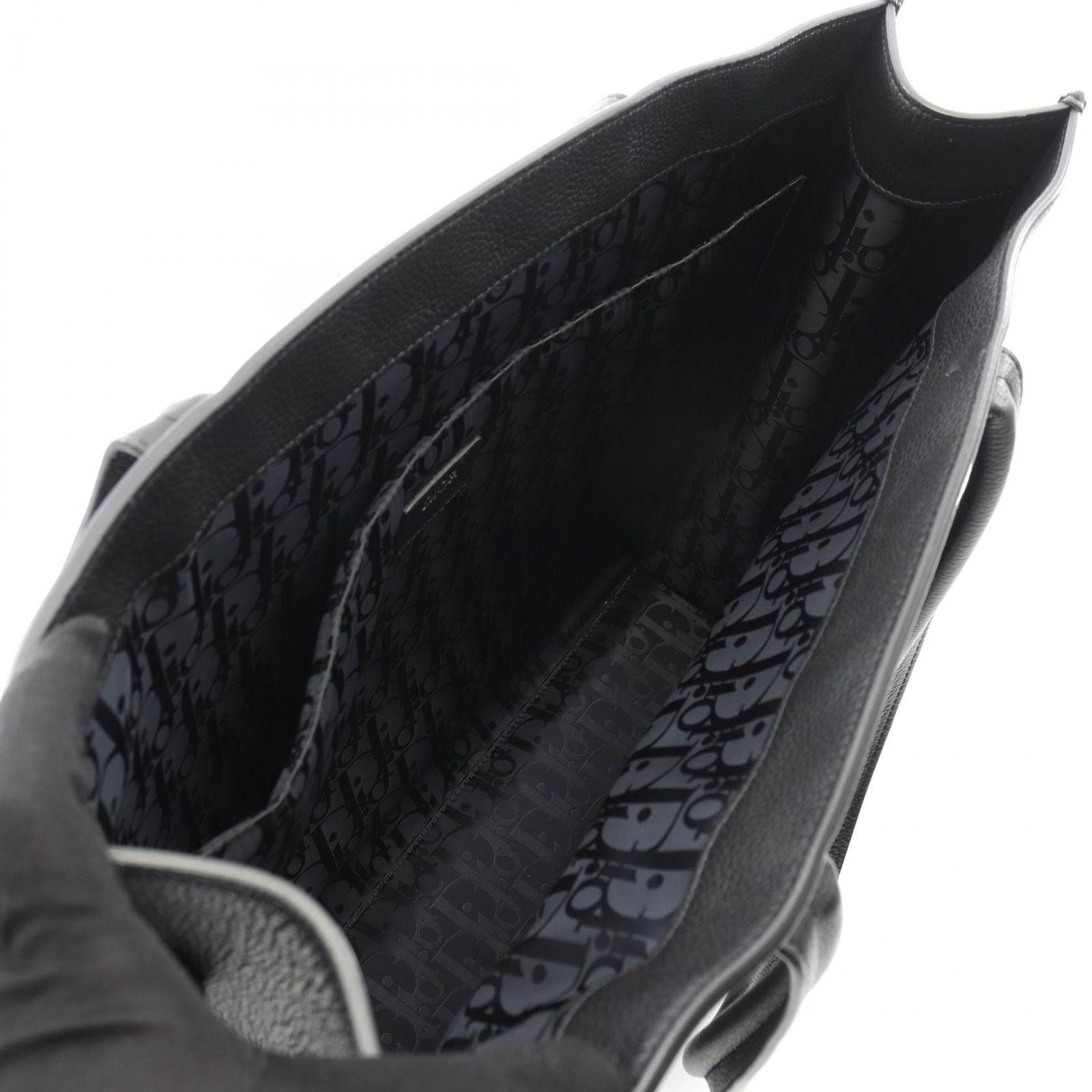 Dior Tote Bag Safari 1ess H224ymj Black Leather Safari Tote Bag Men's