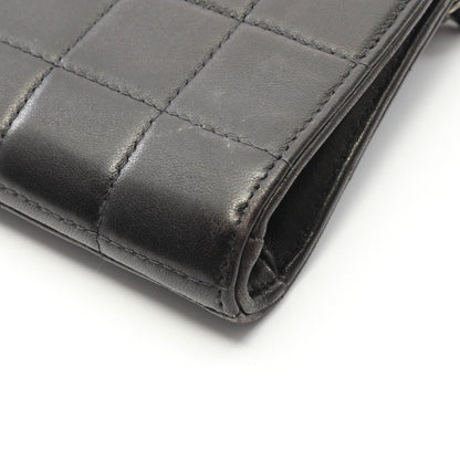 Chanel Shoulder Bag Chocolate Bar Black Lambskin (sheep Leather) Chocolate Bar