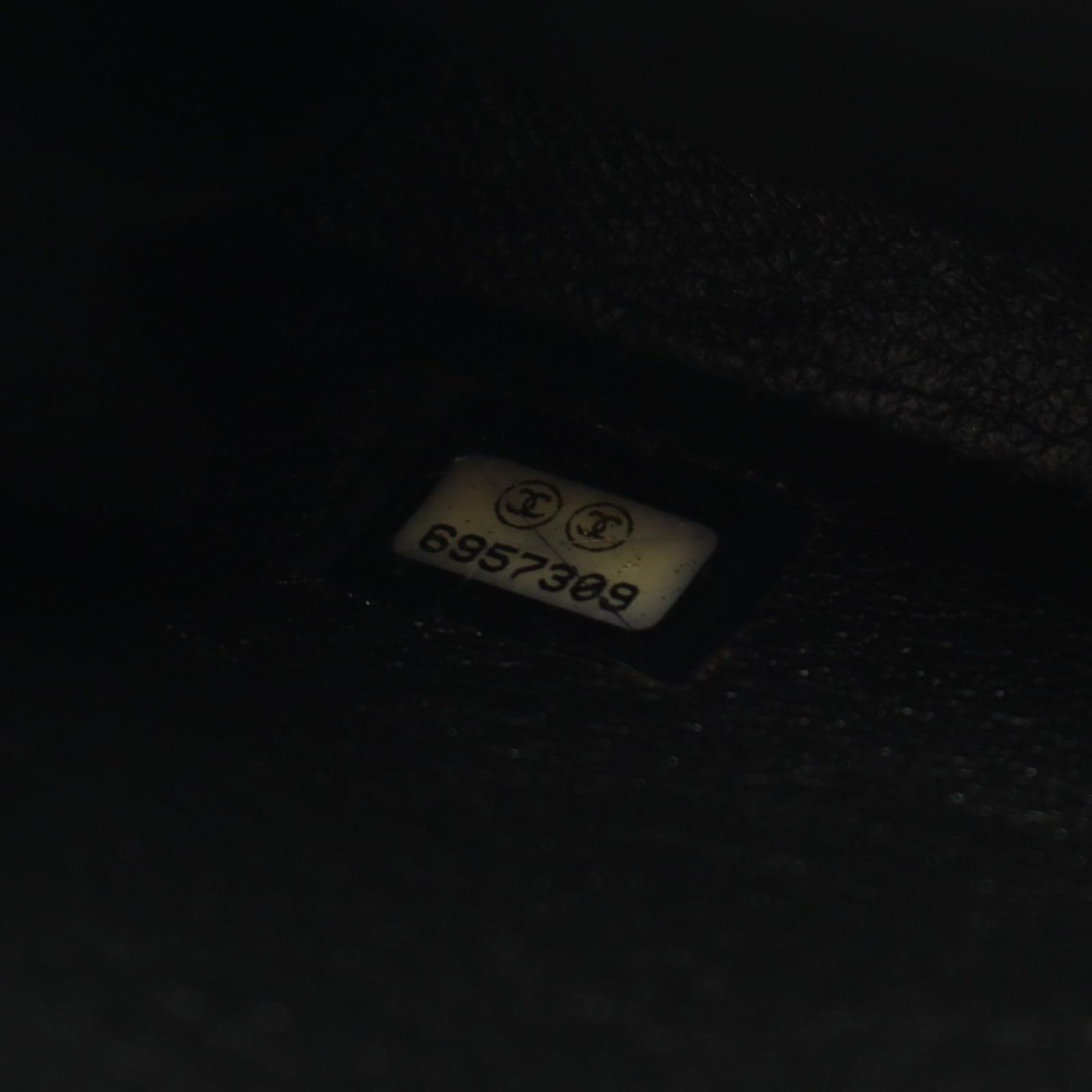 Chanel Shoulder Bag Chocolate Bar Black Lambskin (sheep Leather) Chocolate Bar