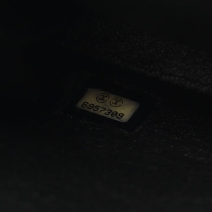 Chanel Shoulder Bag Chocolate Bar Black Lambskin (sheep Leather) Chocolate Bar