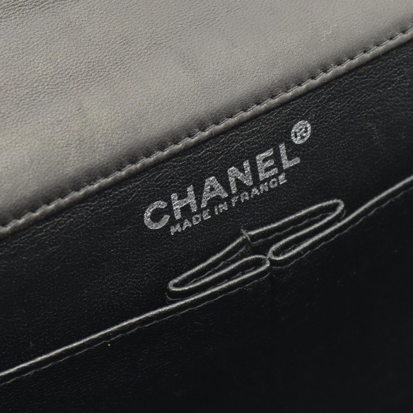 Chanel Shoulder Bag Chocolate Bar Black Lambskin (sheep Leather) Chocolate Bar