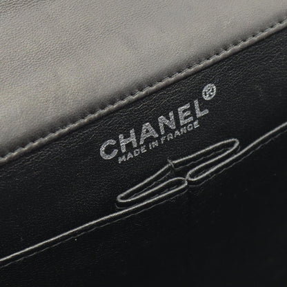 Chanel Shoulder Bag Chocolate Bar Black Lambskin (sheep Leather) Chocolate Bar