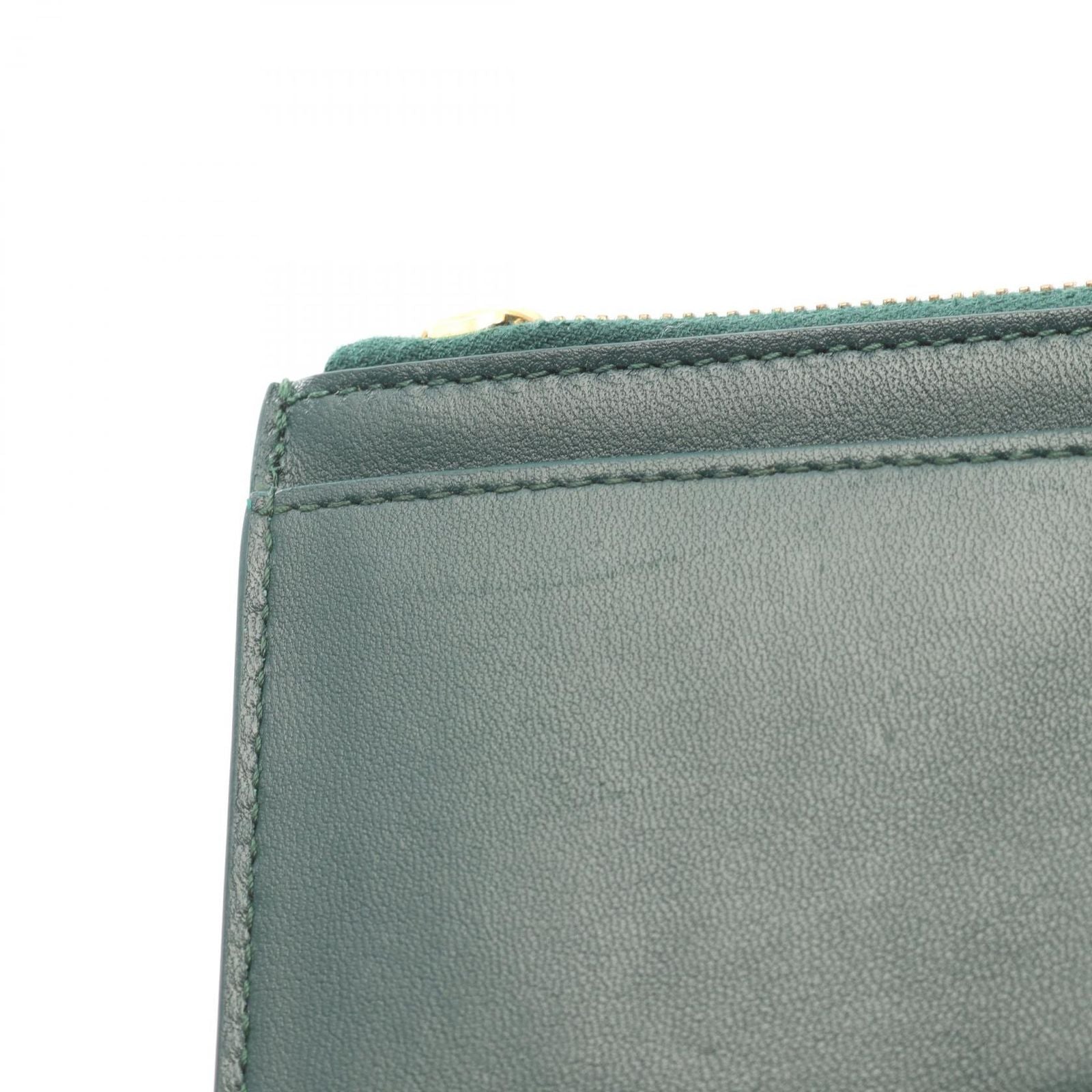Bottega Veneta Coin Case Cassette Zipper 765460vcqc43049 Dark Green Leather