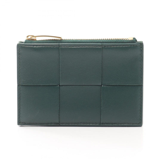 Bottega Veneta Coin Case Cassette Zipper 765460vcqc43049 Dark Green Leather