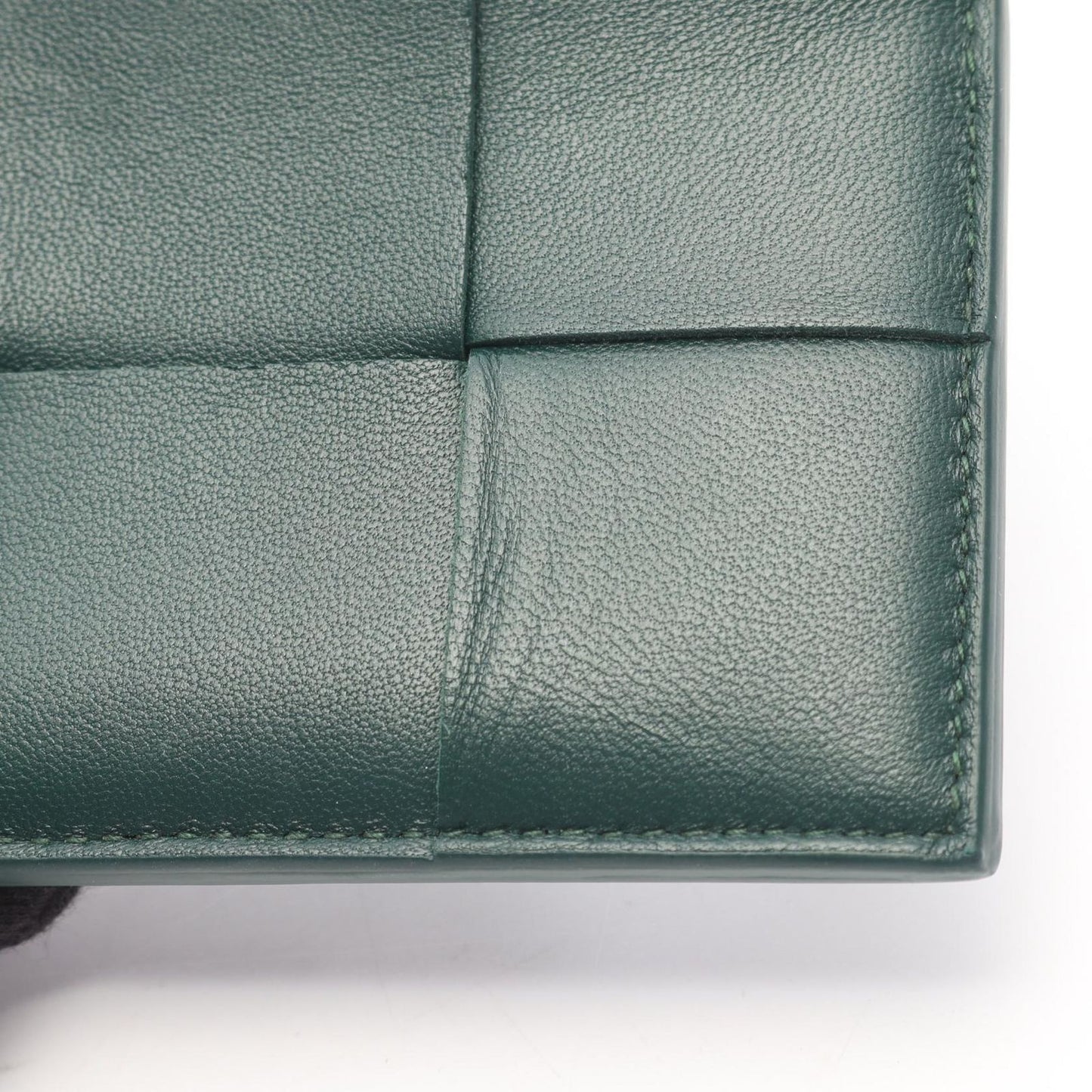 Bottega Veneta Coin Case Cassette Zipper 765460vcqc43049 Dark Green Leather