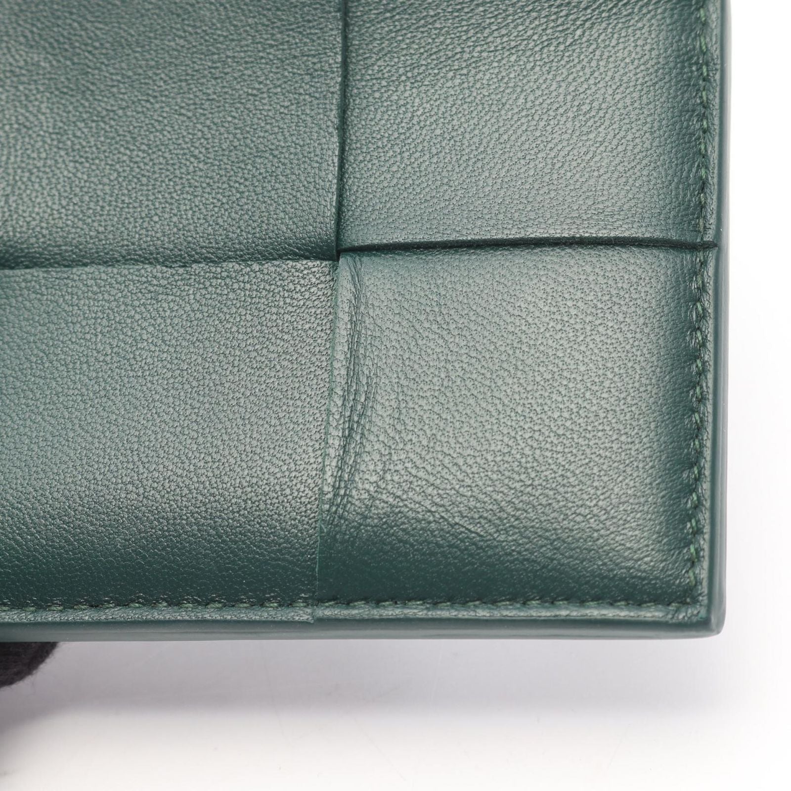 Bottega Veneta Coin Case Cassette Zipper 765460vcqc43049 Dark Green Leather