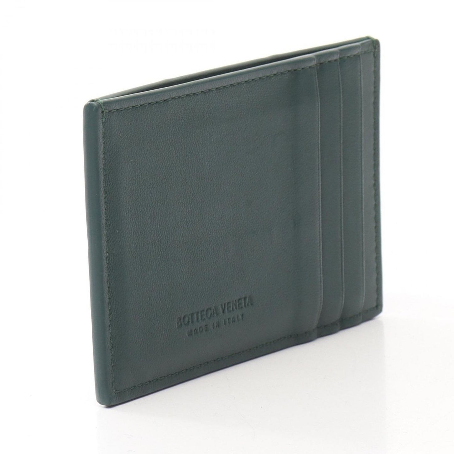 Bottega Veneta Bottega Veneta Card Case Cassette Dark Green Leather Cassette