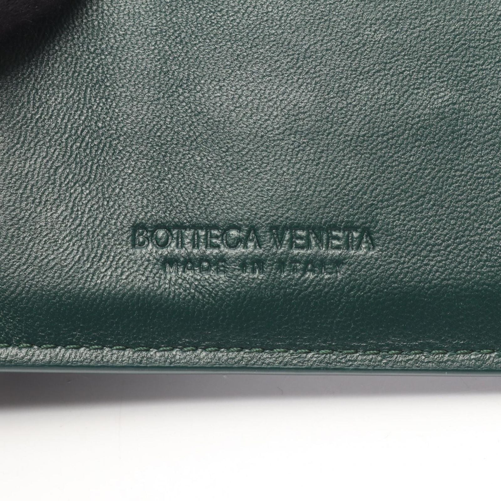Bottega Veneta Bottega Veneta Card Case Cassette Dark Green Leather Cassette