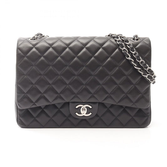 Chanel Shoulder Bag Matelasse 34 Classic Maxi W Flap A58601 Black Lambskin