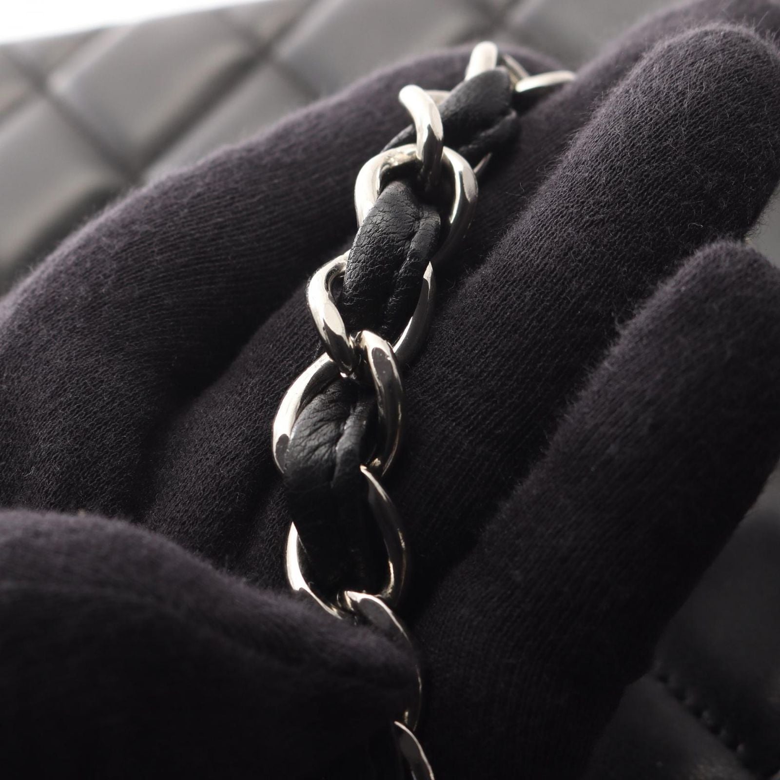 Chanel Shoulder Bag Matelasse 34 Classic Maxi W Flap A58601 Black Lambskin