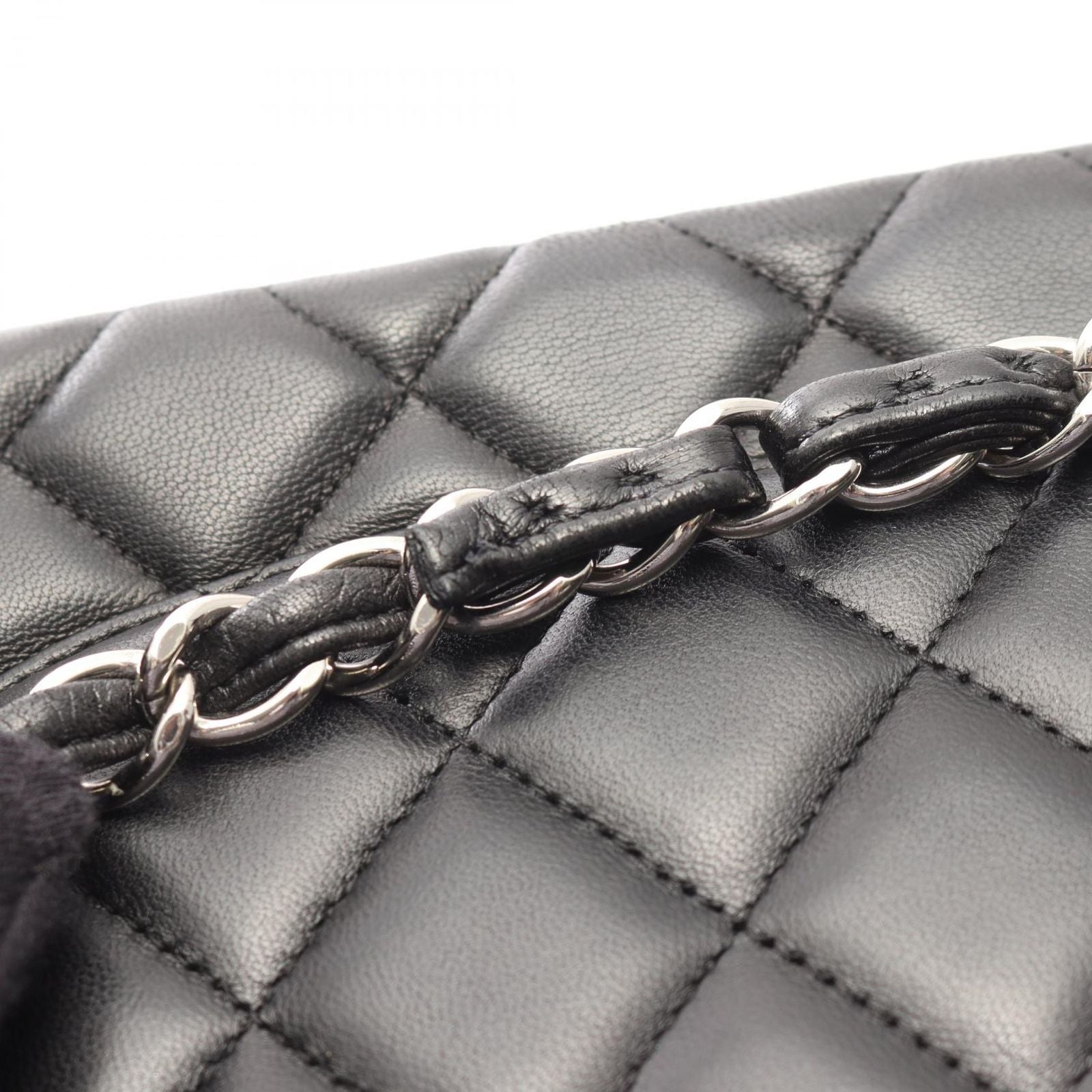 Chanel Shoulder Bag Matelasse 34 Classic Maxi W Flap A58601 Black Lambskin