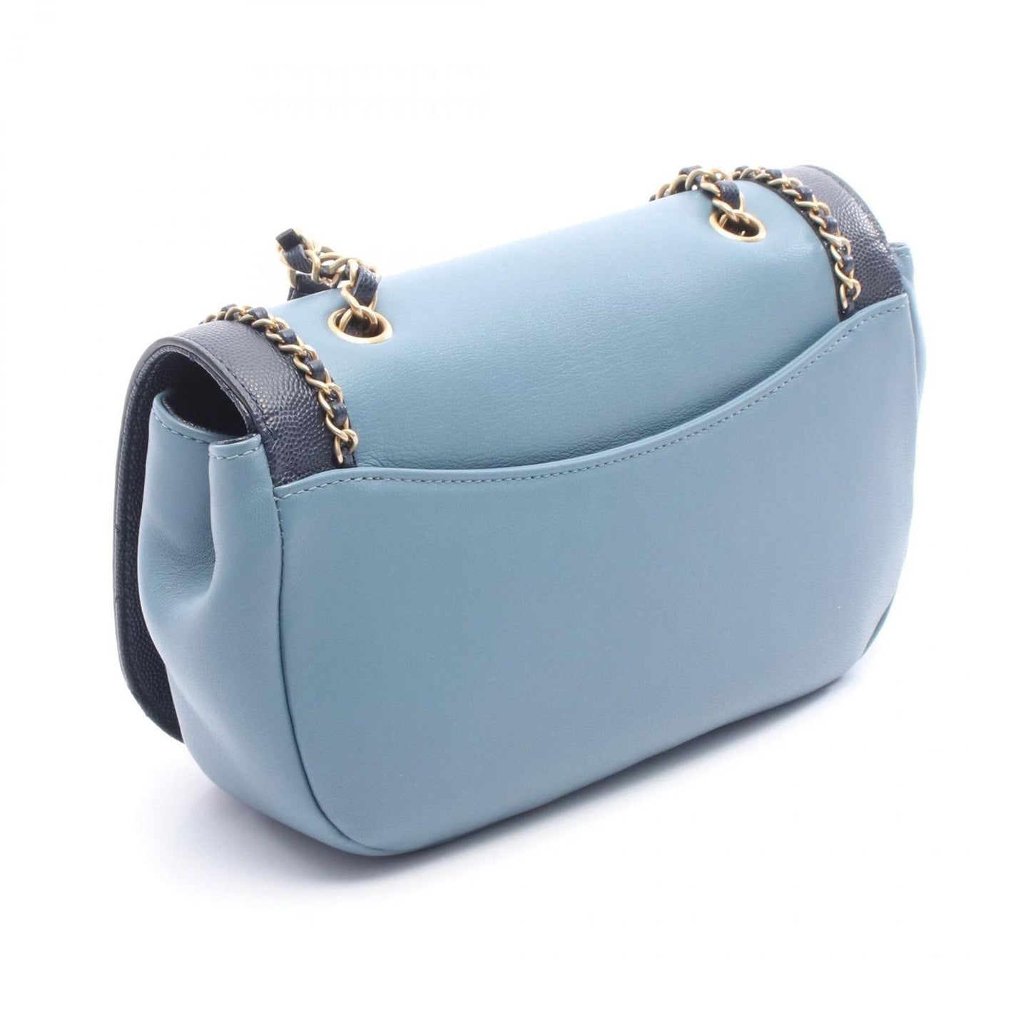 Chanel Shoulder Bag Chain Around Flap Bag As0371 Navy/blue Leather Chain Around