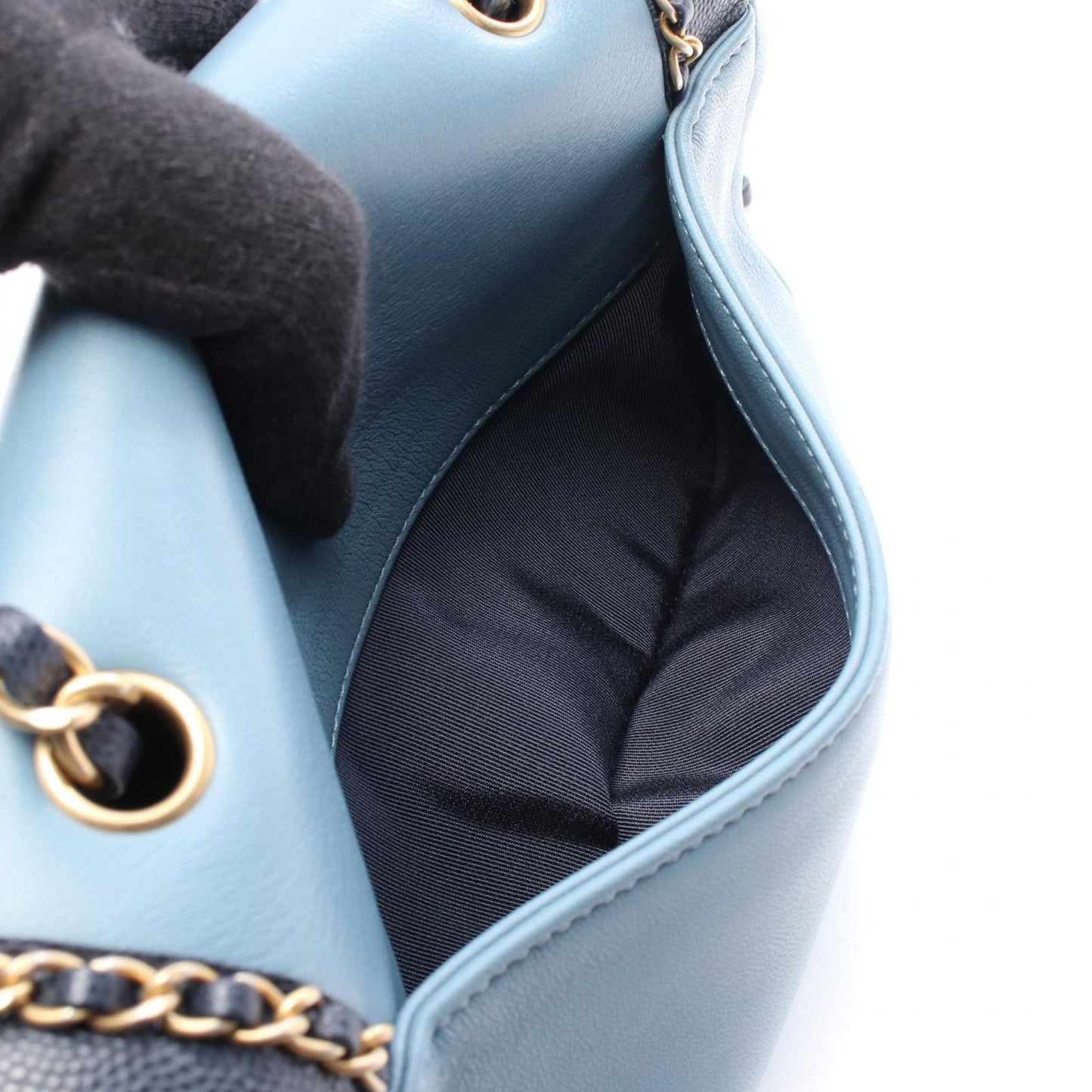 Chanel Shoulder Bag Chain Around Flap Bag As0371 Navy/blue Leather Chain Around