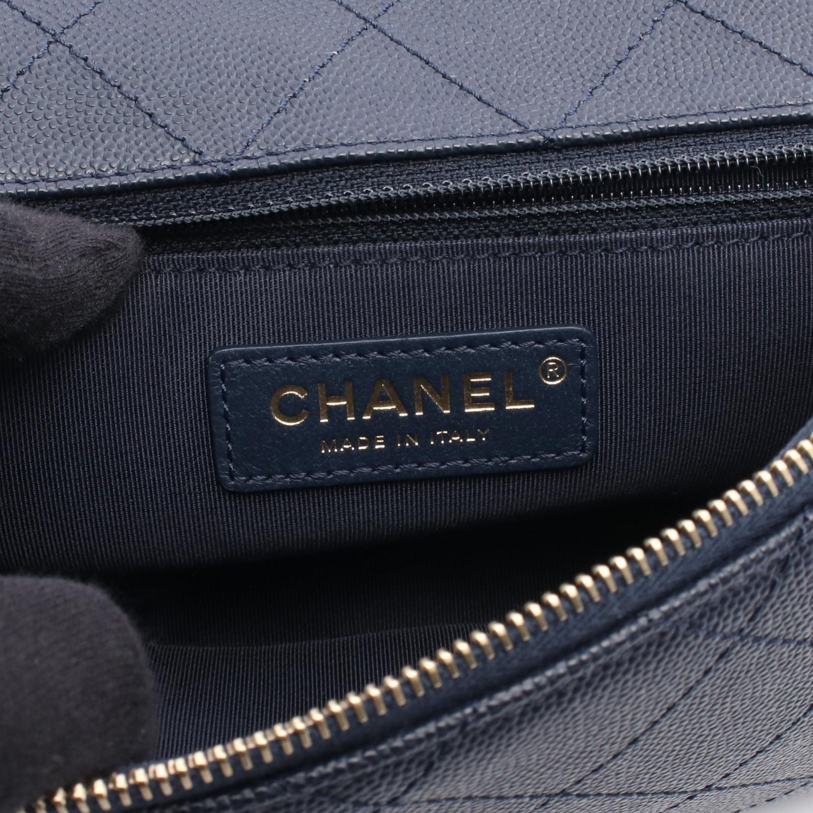 Chanel Shoulder Bag Chain Around Flap Bag As0371 Navy/blue Leather Chain Around