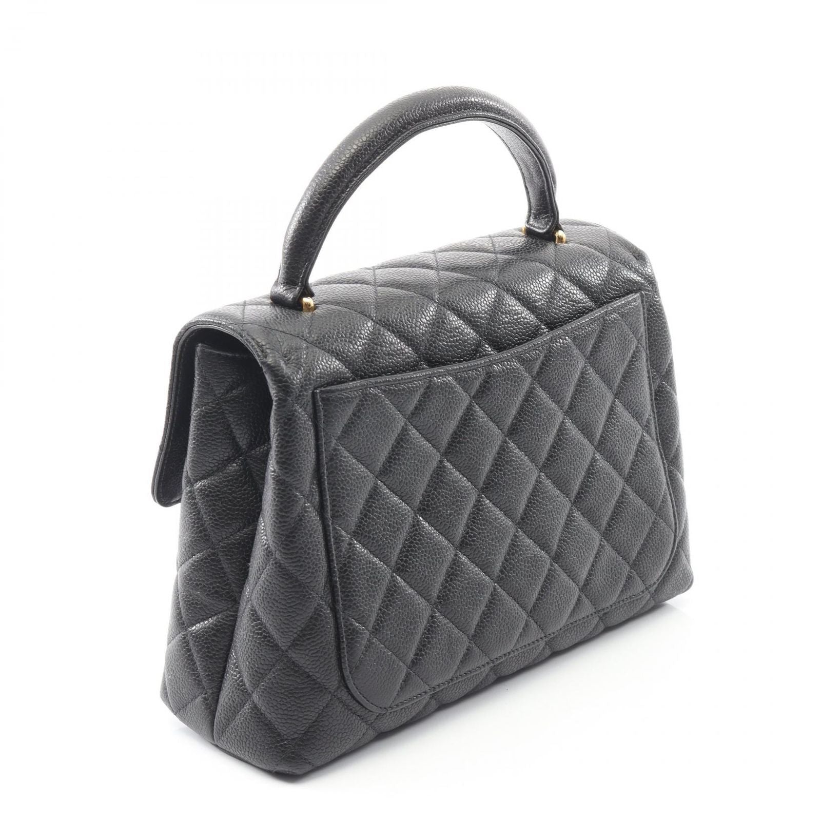 Chanel Handbag Matelasse Black Caviar Skin (grained Calf) Matelasse Handbag