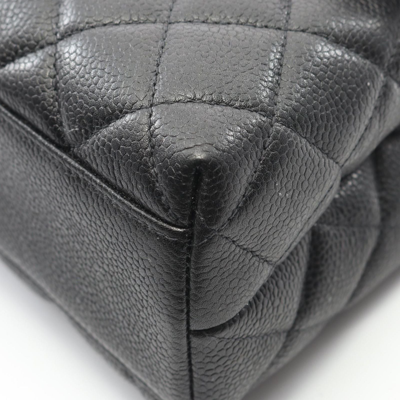 Chanel Handbag Matelasse Black Caviar Skin (grained Calf) Matelasse Handbag