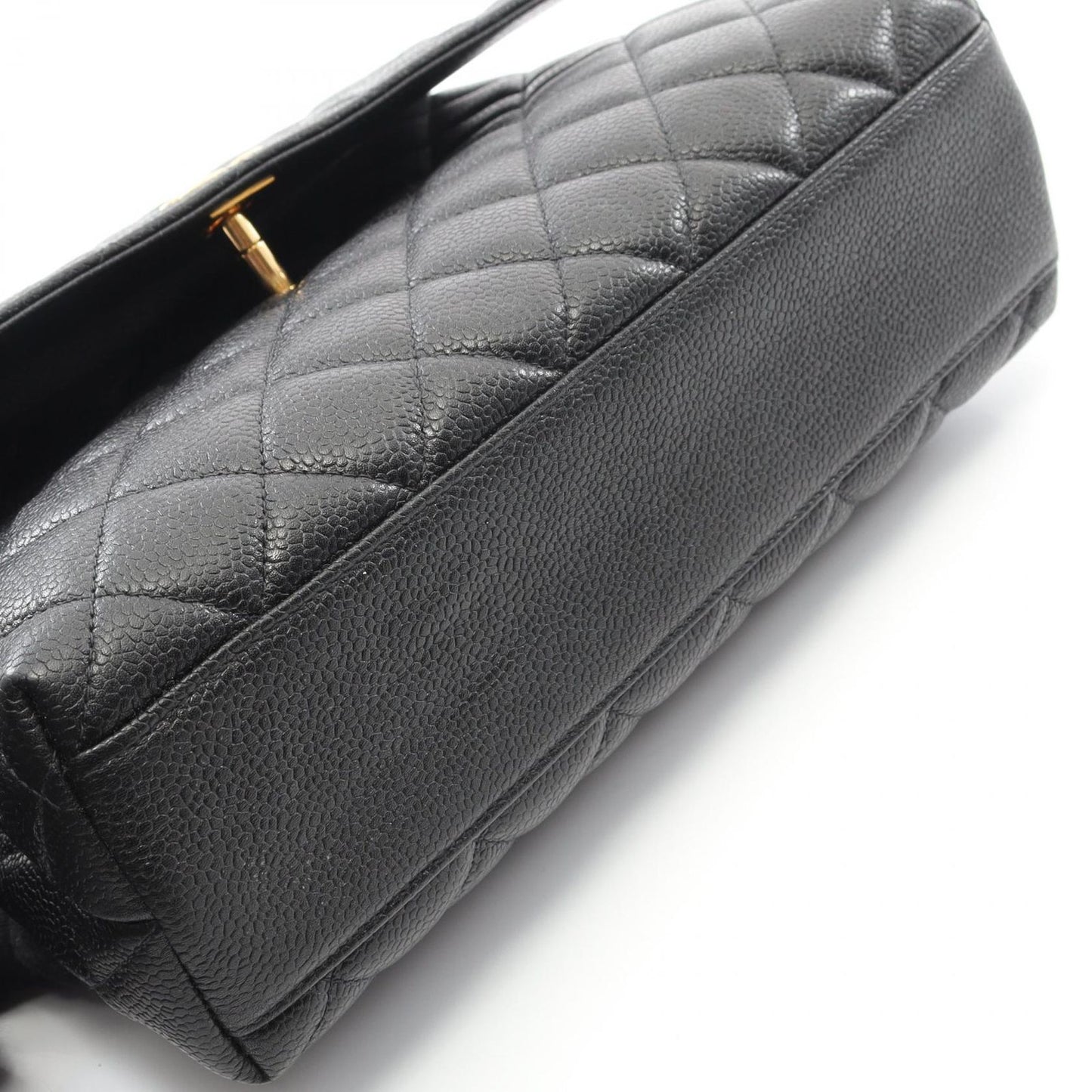 Chanel Handbag Matelasse Black Caviar Skin (grained Calf) Matelasse Handbag