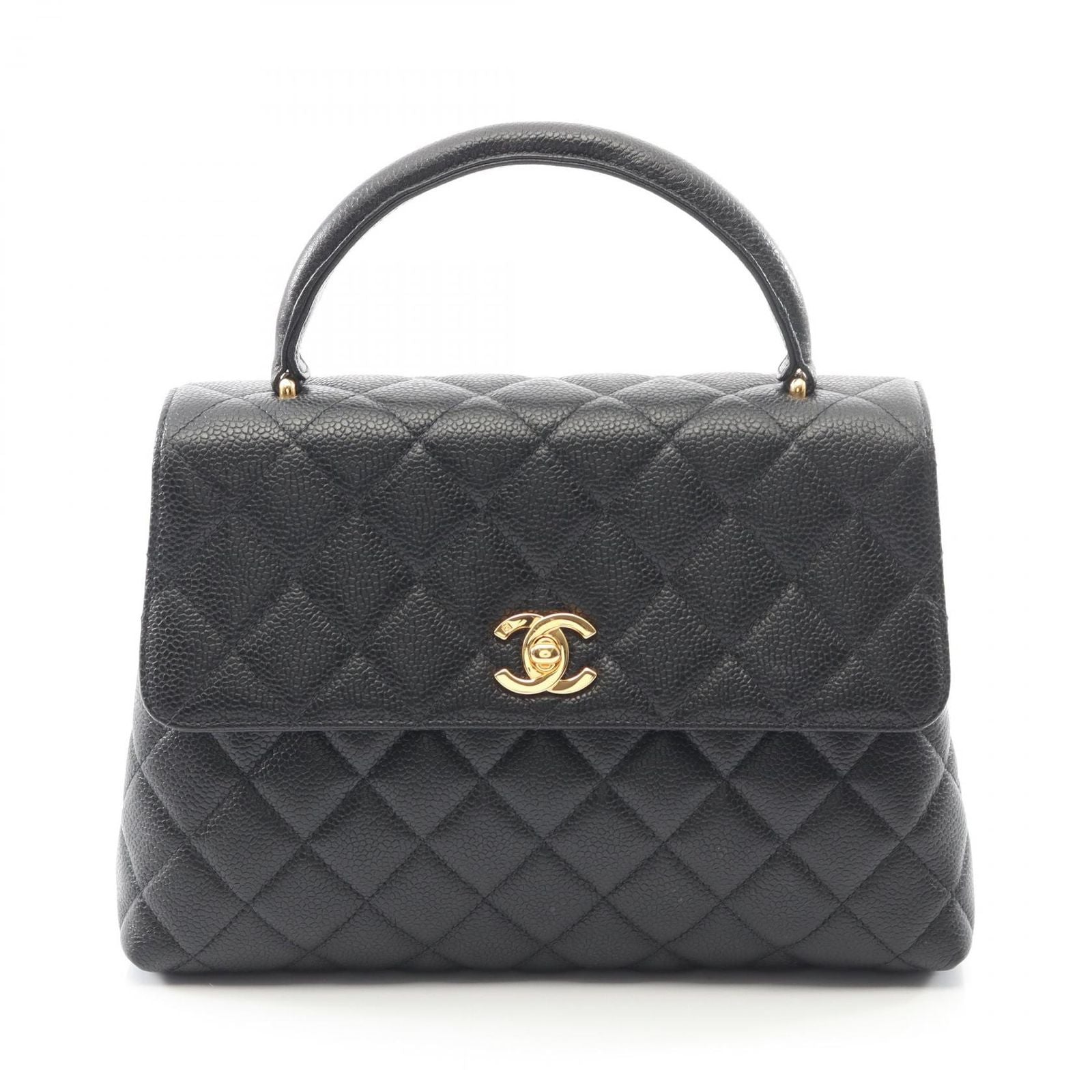 Chanel Handbag Matelasse Black Caviar Skin (grained Calf) Matelasse Handbag