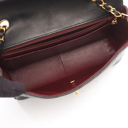 Chanel Shoulder Bag Matelasse Diana Flap Black Lambskin Matelasse Diana Chain