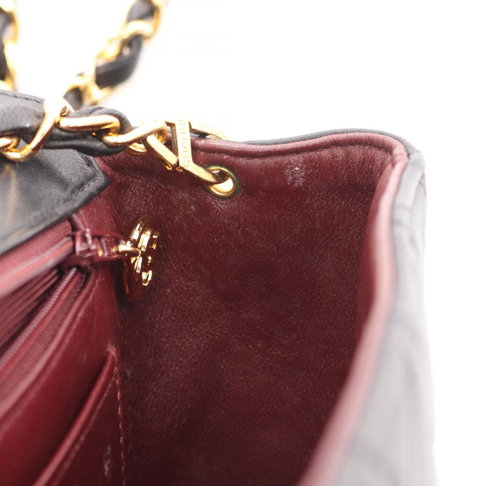 Chanel Shoulder Bag Matelasse Diana Flap Black Lambskin Matelasse Diana Chain