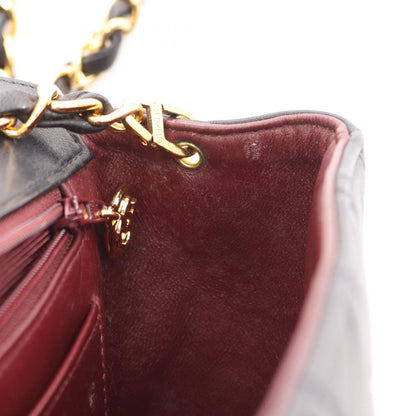 Chanel Shoulder Bag Matelasse Diana Flap Black Lambskin Matelasse Diana Chain