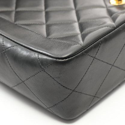 Chanel Shoulder Bag Matelasse Single Flap Black Lambskin Matelasse Single Flap
