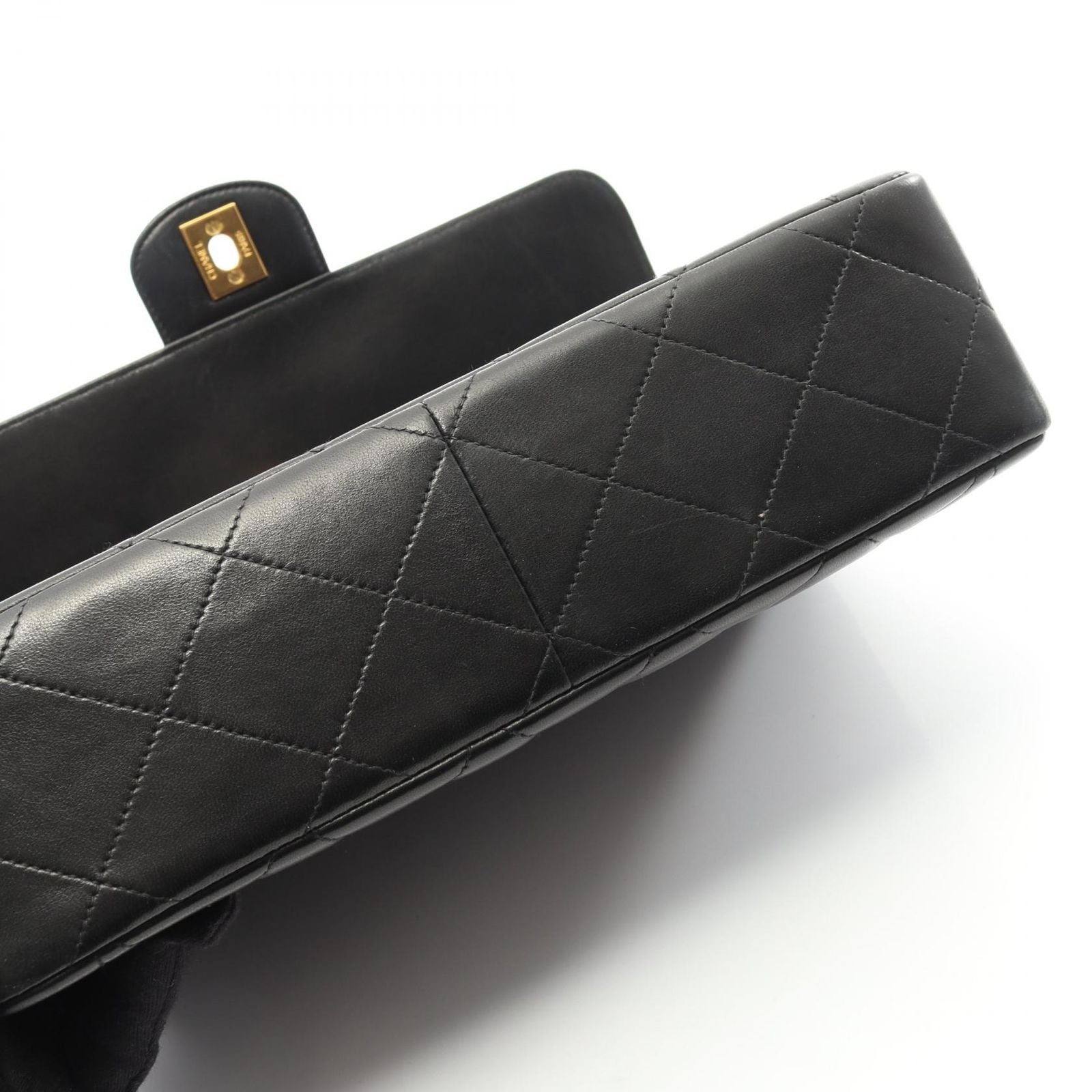 Chanel Shoulder Bag Matelasse Single Flap Black Lambskin Matelasse Single Flap