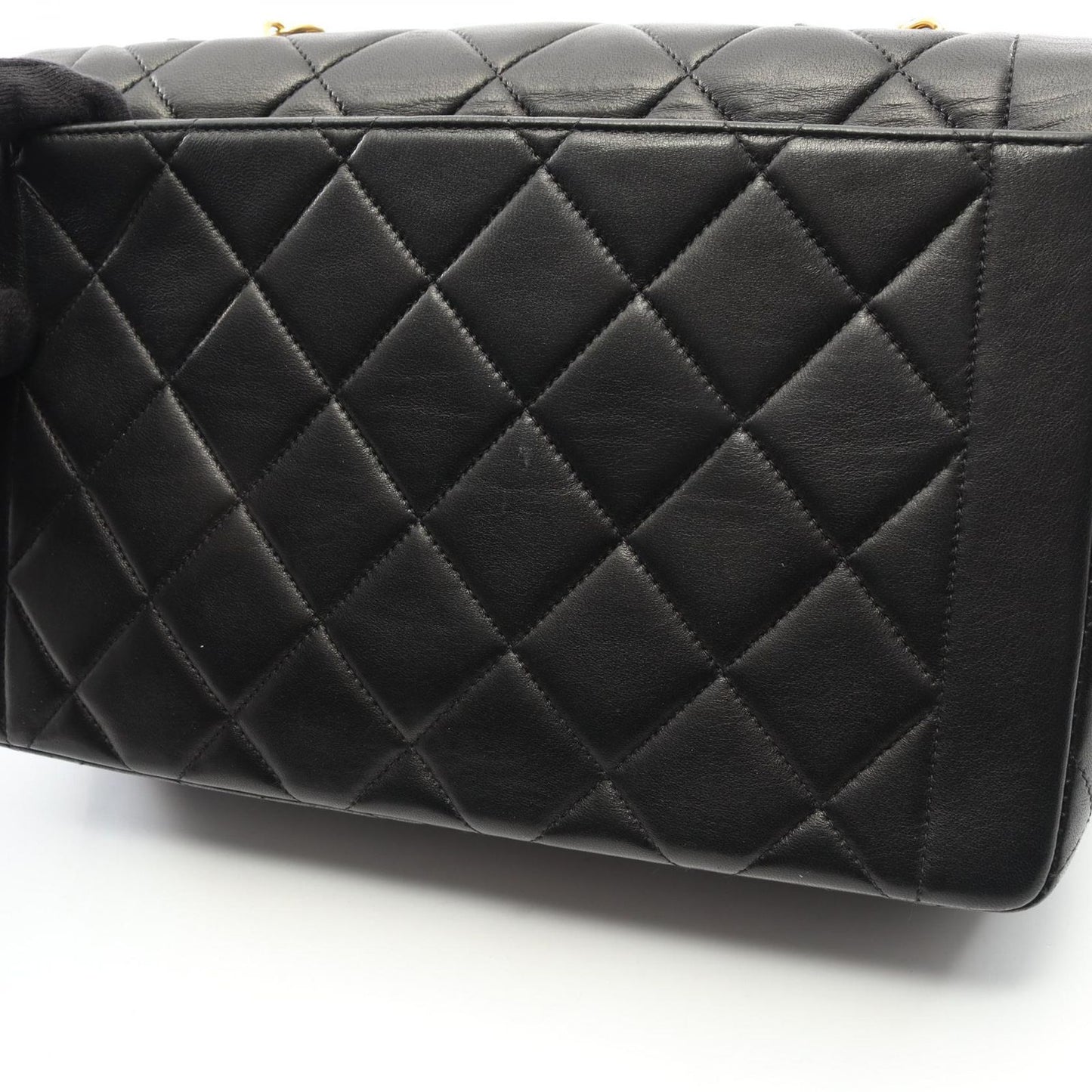 Chanel Shoulder Bag Matelasse Single Flap Black Lambskin Matelasse Single Flap
