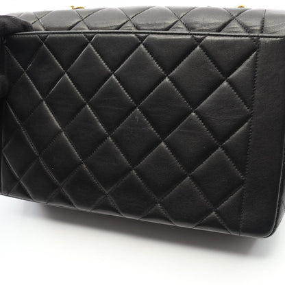 Chanel Shoulder Bag Matelasse Single Flap Black Lambskin Matelasse Single Flap