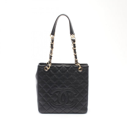 Chanel Tote Bag Matelasse Pst Black Caviar Skin (grained Calf) Pst Chain Tote