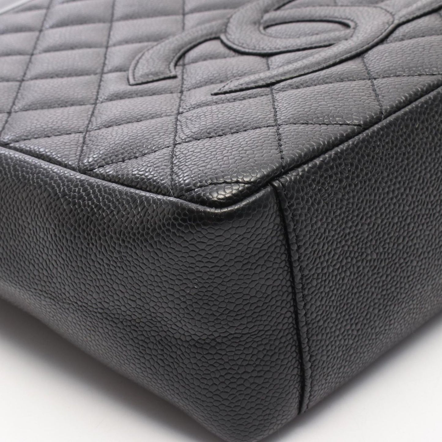 Chanel Tote Bag Matelasse Pst Black Caviar Skin (grained Calf) Pst Chain Tote