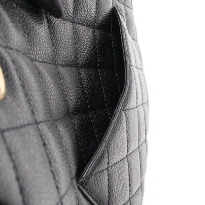 Chanel Tote Bag Matelasse Pst Black Caviar Skin (grained Calf) Pst Chain Tote