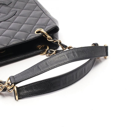 Chanel Tote Bag Matelasse Pst Black Caviar Skin (grained Calf) Pst Chain Tote
