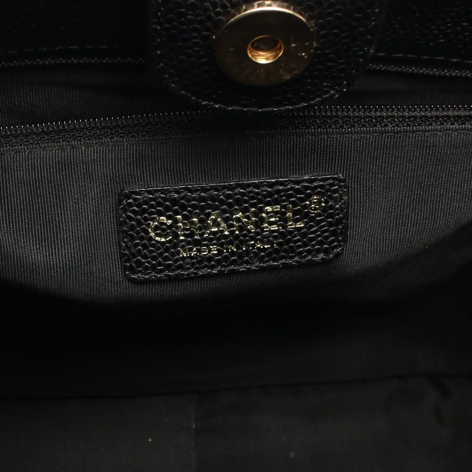 Chanel Tote Bag Matelasse Pst Black Caviar Skin (grained Calf) Pst Chain Tote