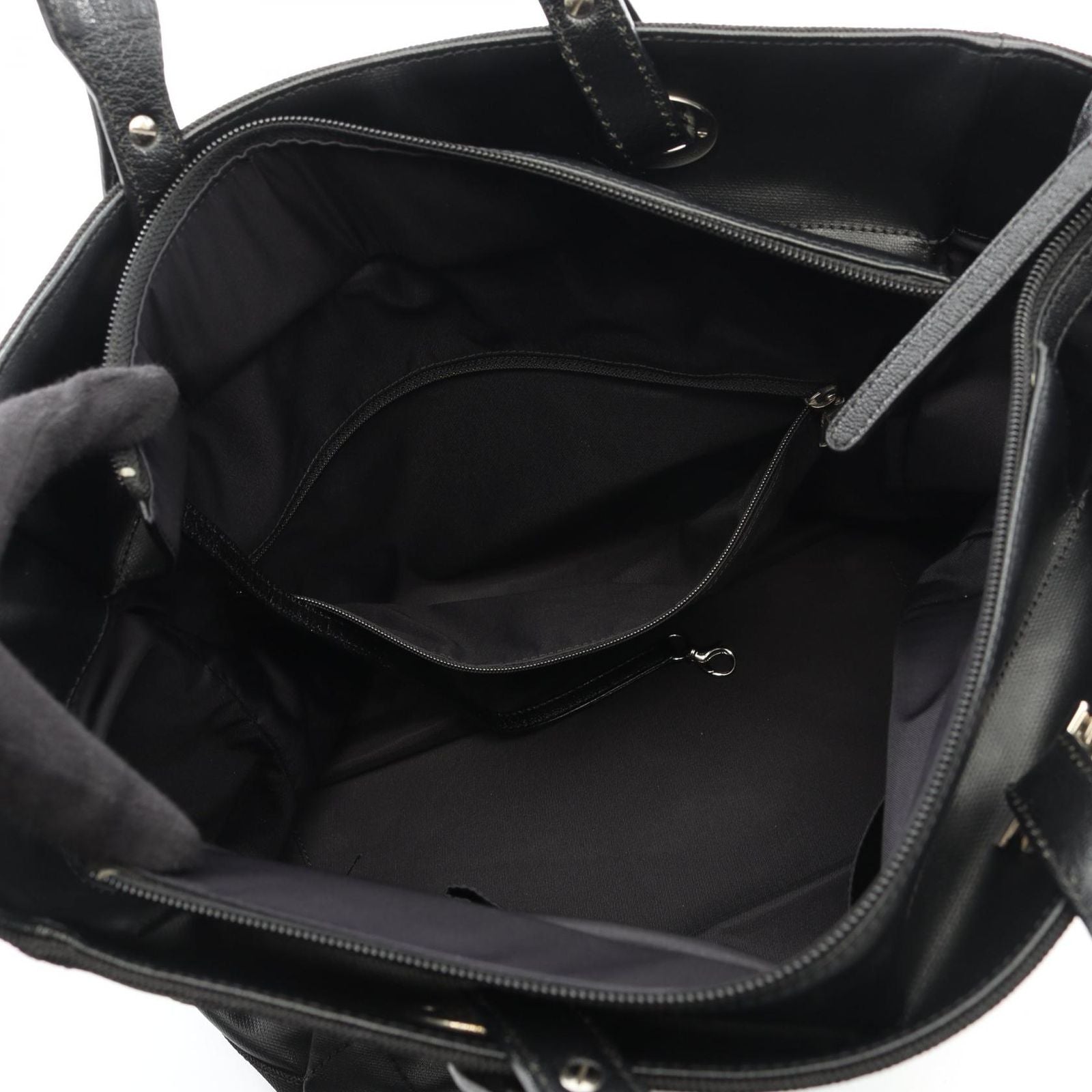 Chanel Tote Bag Paris Biarritz MM Black PVC Coated Canvas Leather Paris