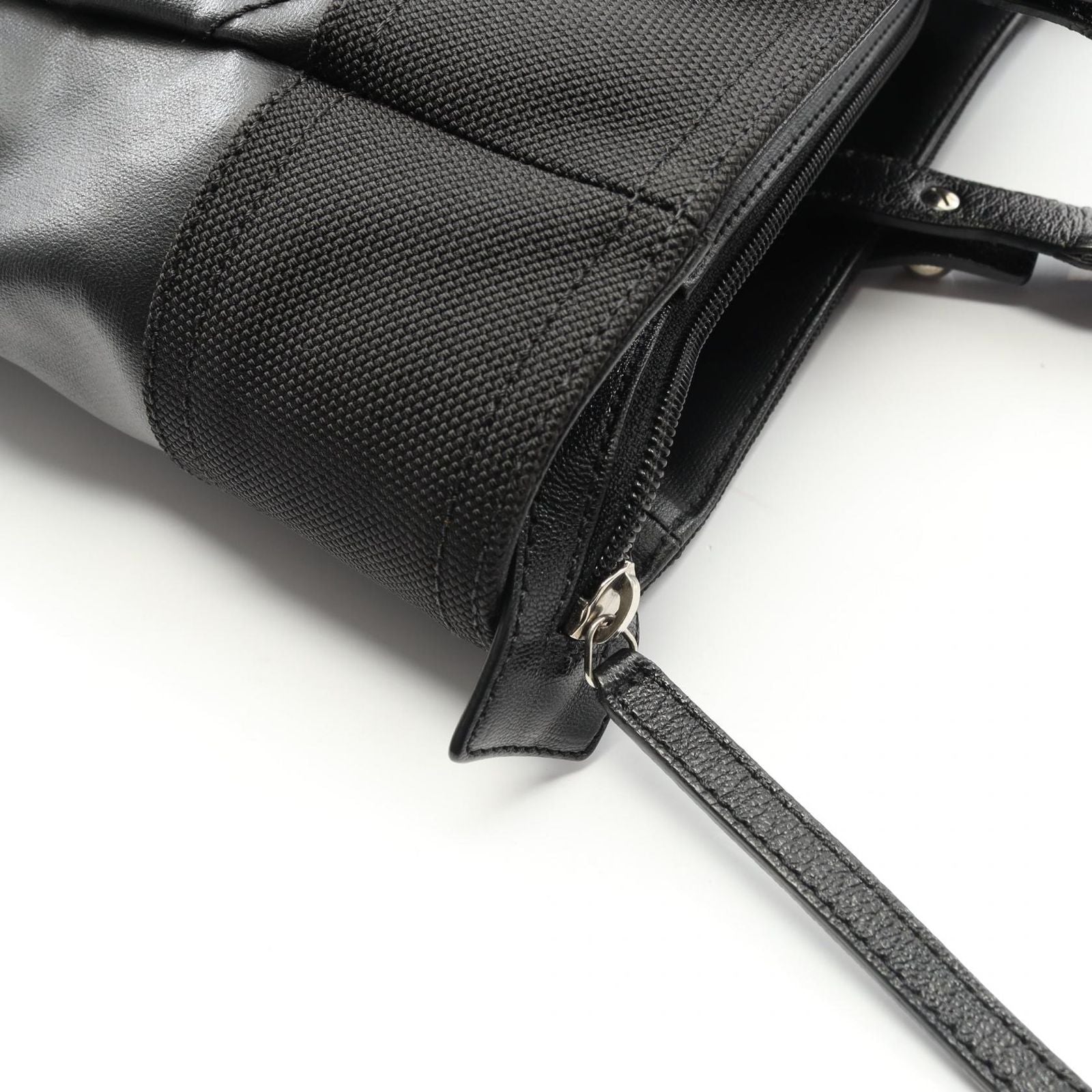 Chanel Tote Bag Paris Biarritz MM Black PVC Coated Canvas Leather Paris