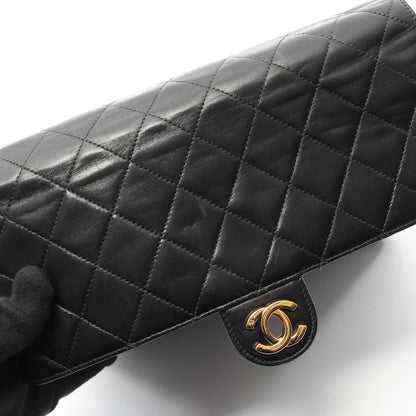 Chanel Shoulder Bag Matelasse Single Flap Black Lambskin Matelasse Single Flap